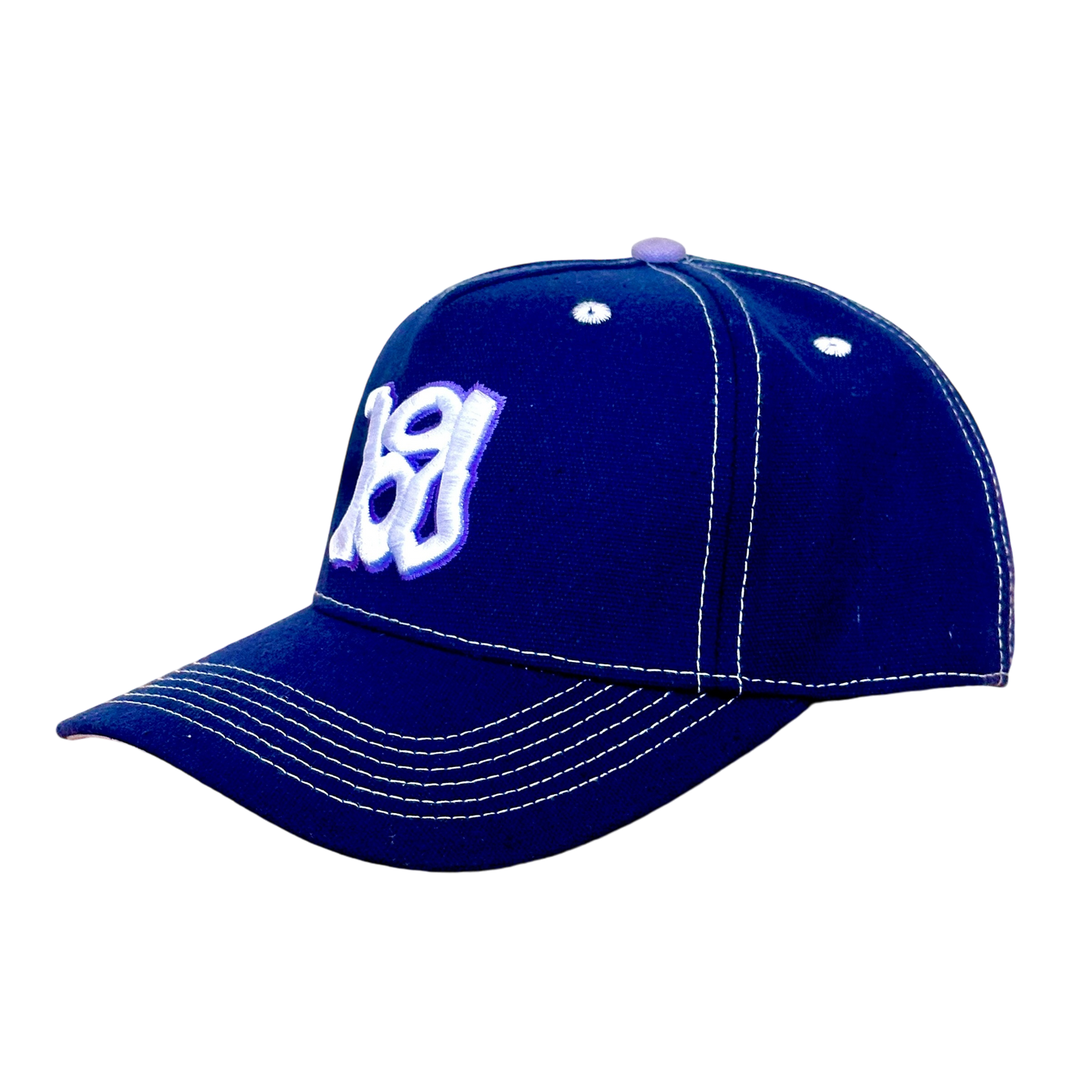 Navy + Lilac Logo Hat