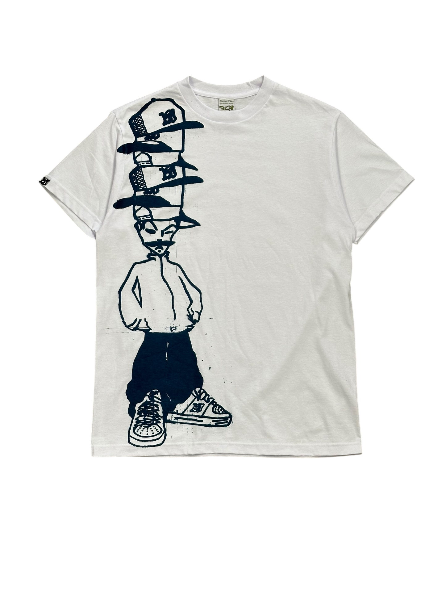 CAPS FOR SALE TEE (WHITE/NAVY)