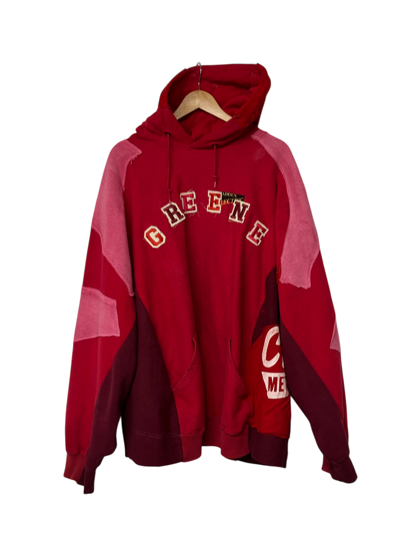 "GREENE" EMBROIDERED PATCHWRK RUNWAY HOODIE