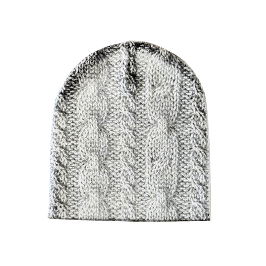 CABLE-KNIT ILLUSION BEANIE